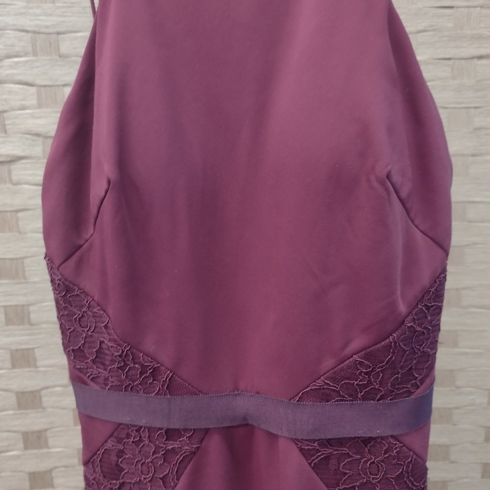 Bill Levkoff, Maroon Halter Formal Dress